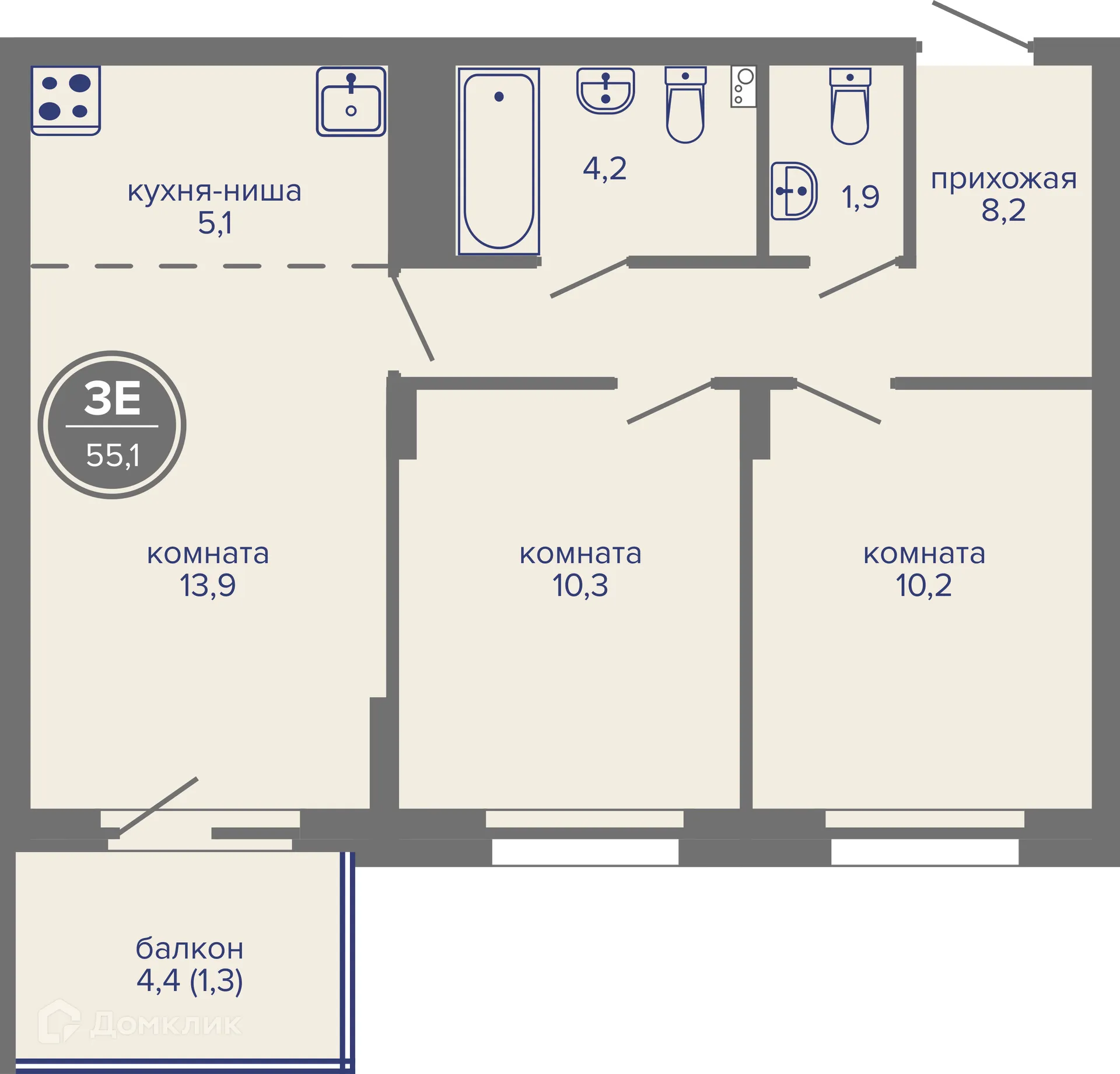 Фото квартиры в ЖК МИР