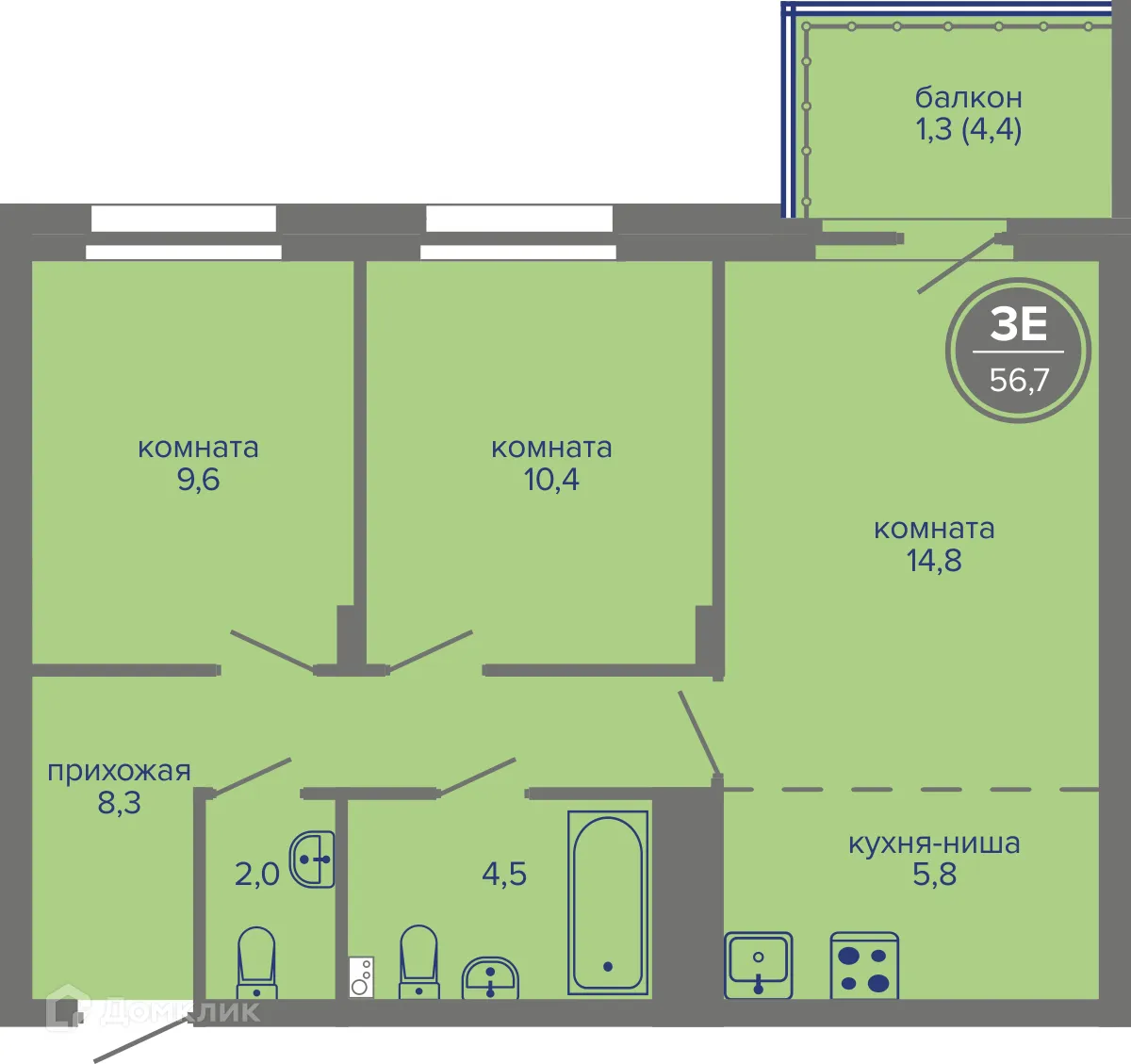 Фото квартиры в ЖК МИР