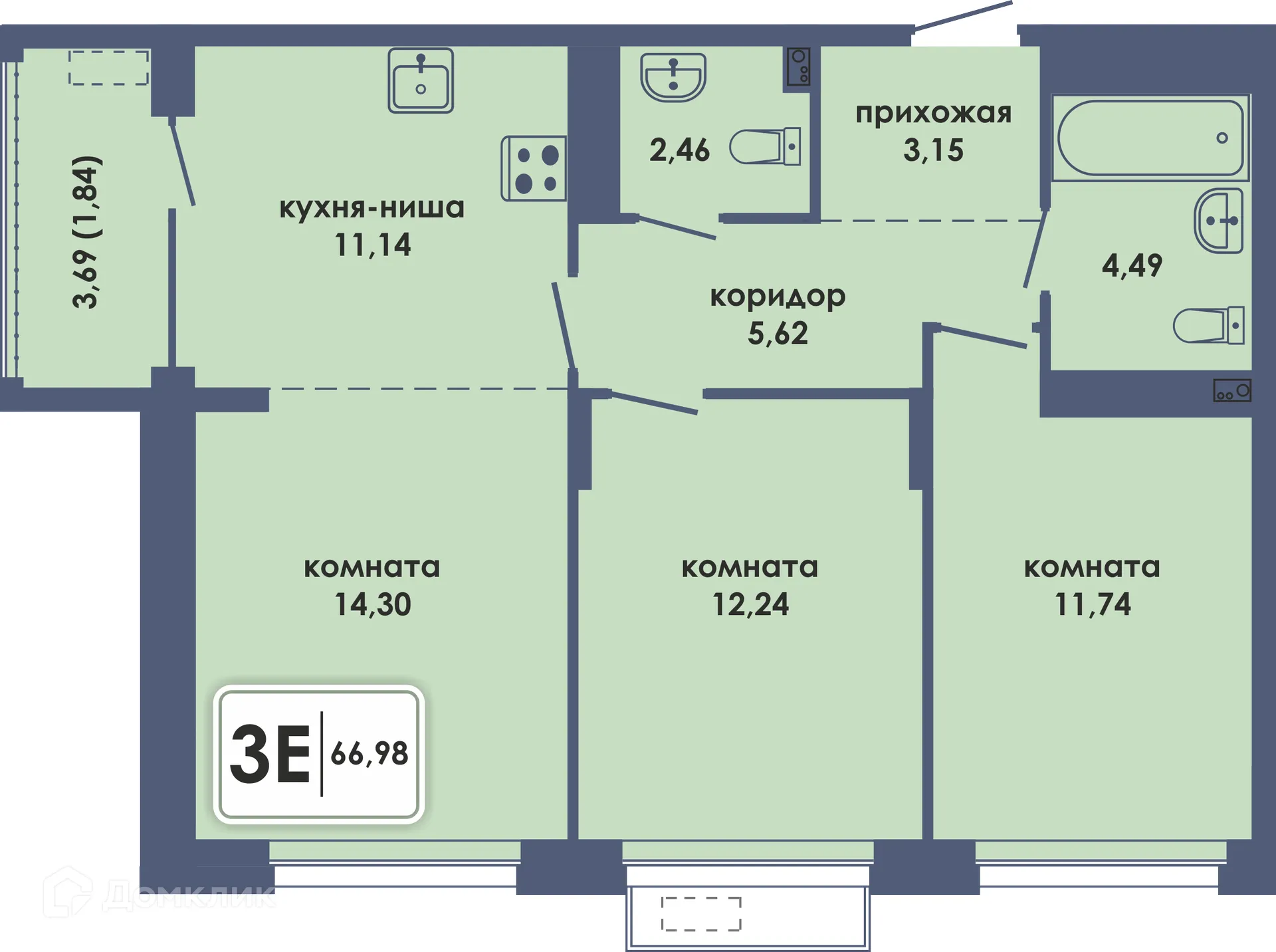 Фото квартиры в ЖК Аксиома