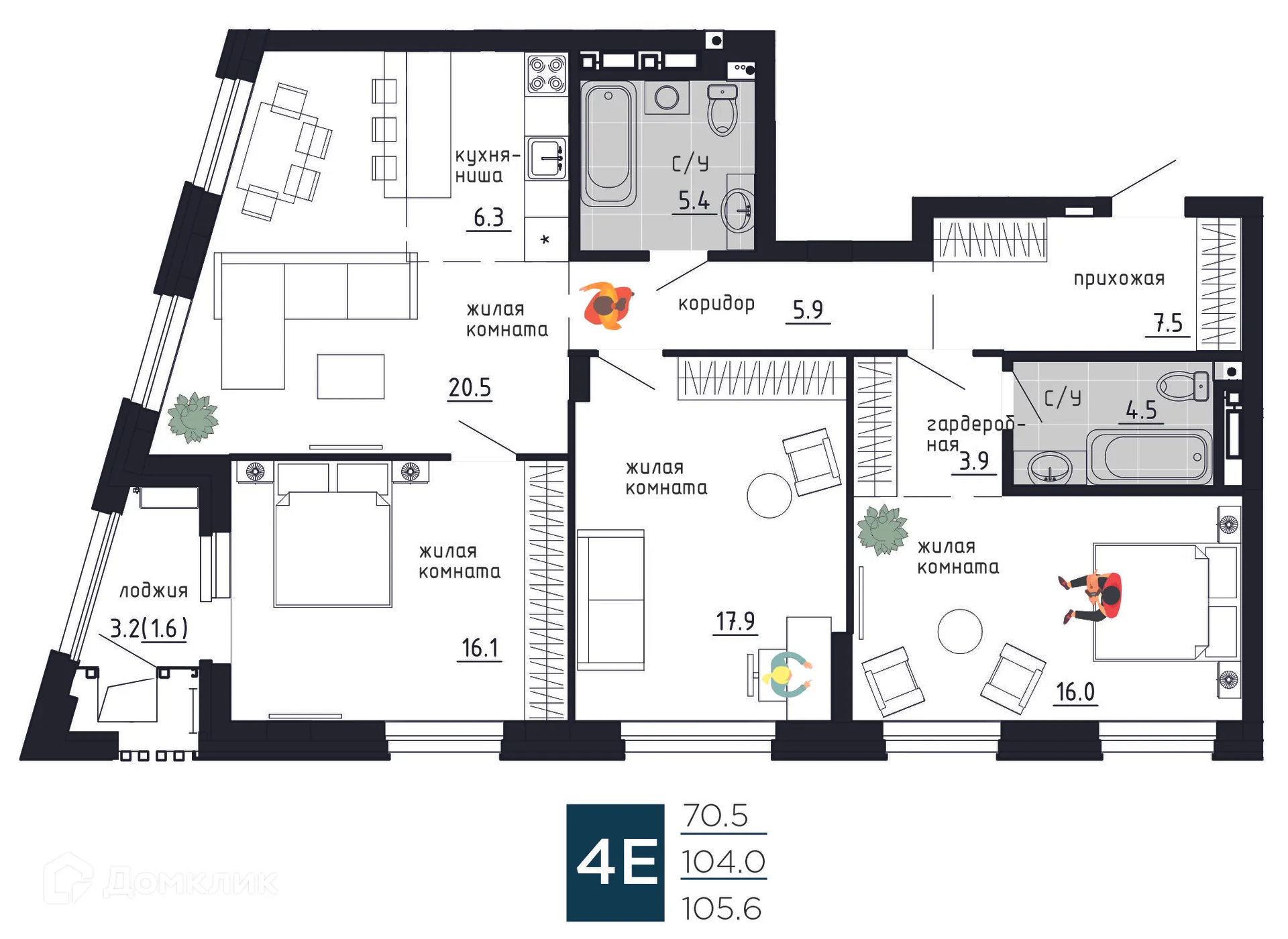 Фото квартиры в ЖК Дом на Советской