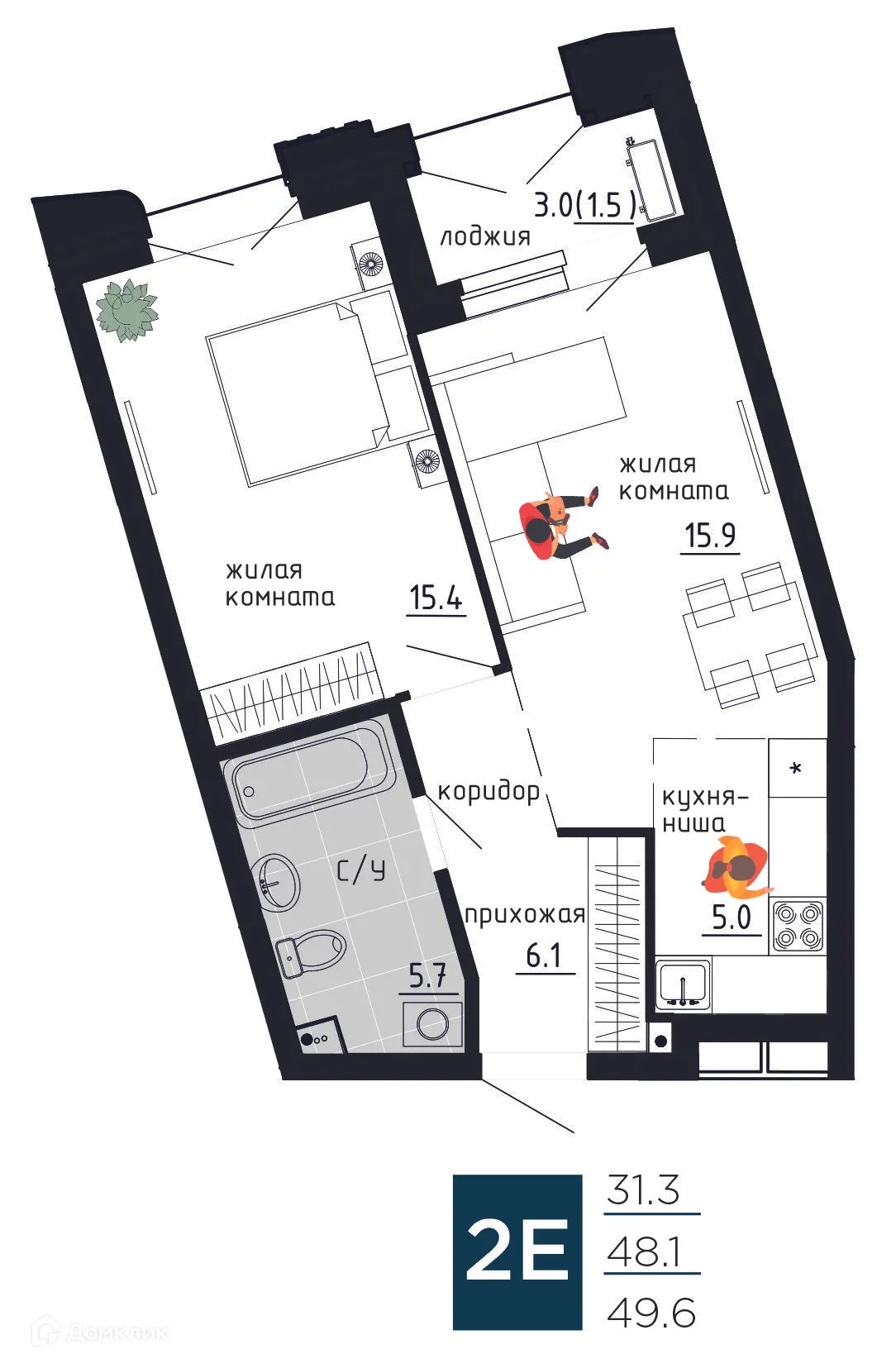 Фото квартиры в ЖК Дом на Советской