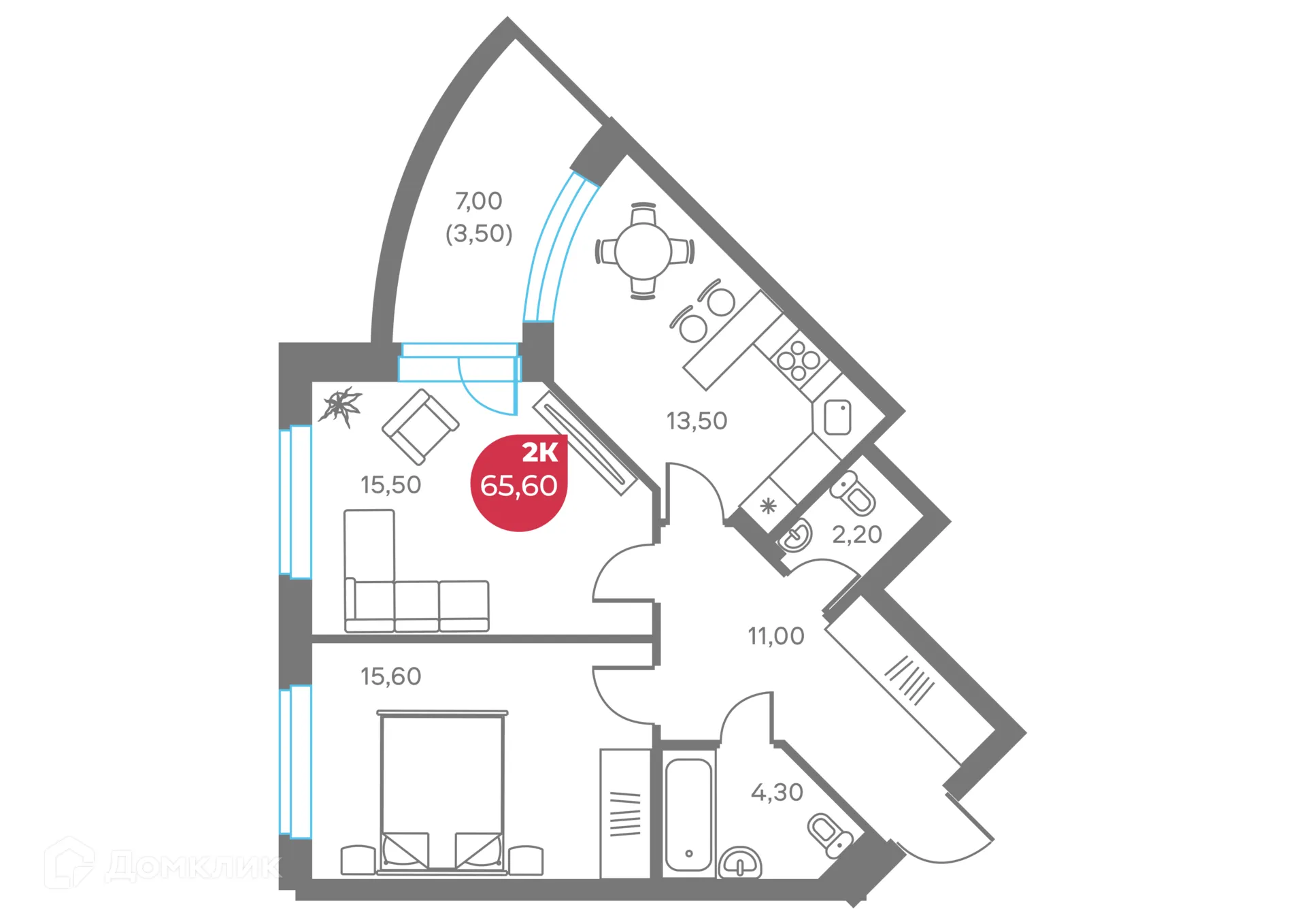 Фото квартиры в ЖК КАМА