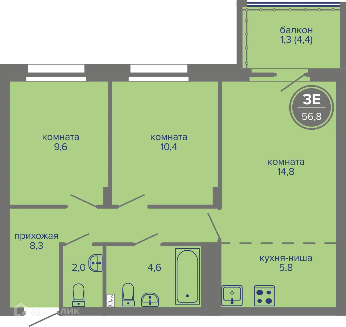 Фото квартиры в ЖК МИР