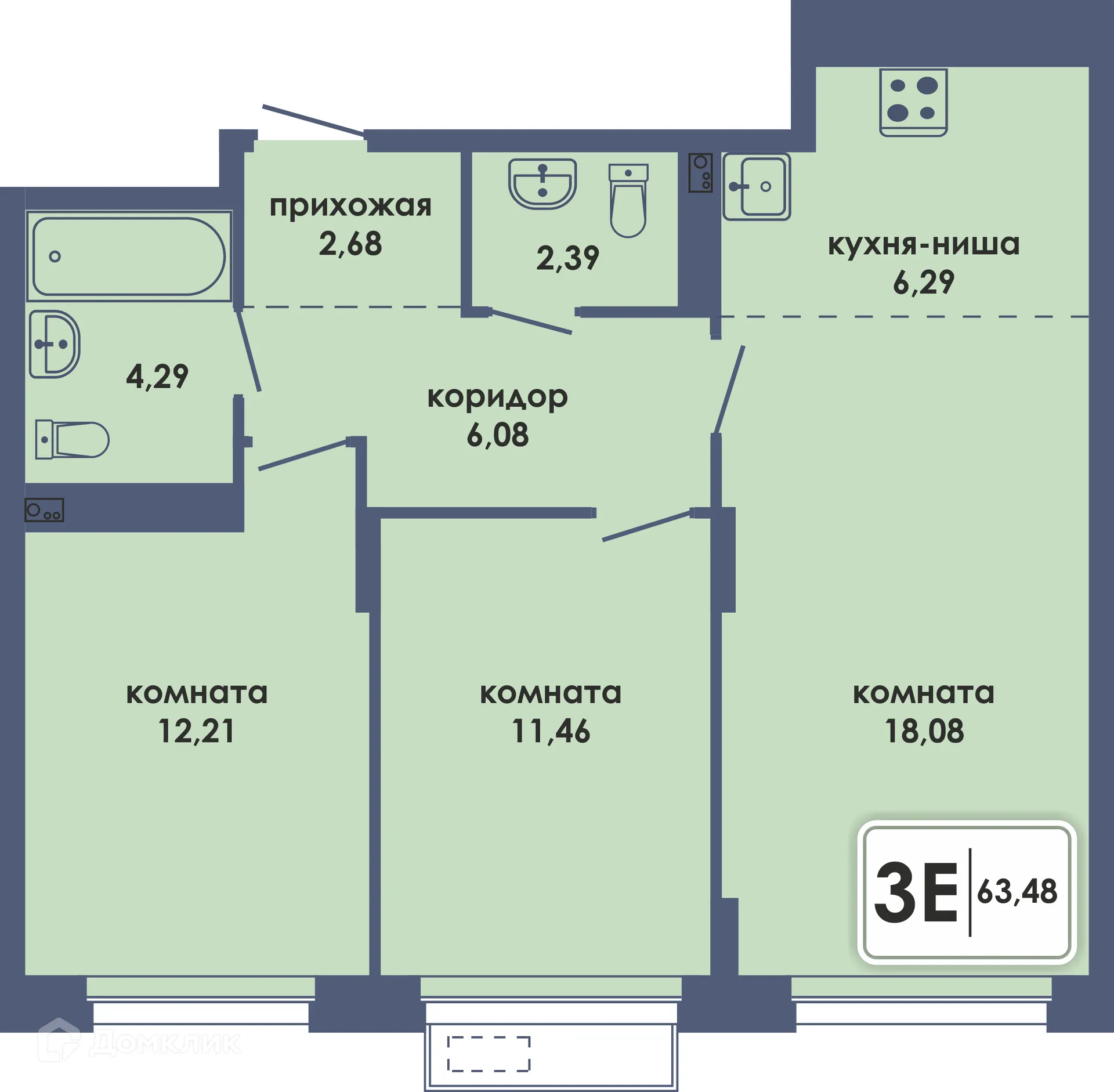 Фото квартиры в ЖК Аксиома