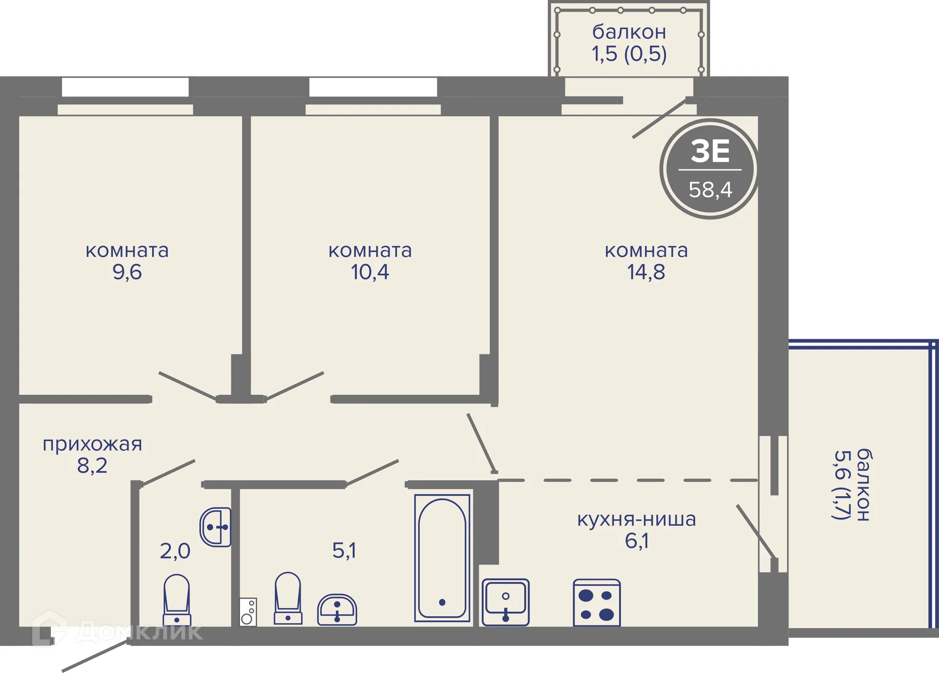 Фото квартиры в ЖК МИР