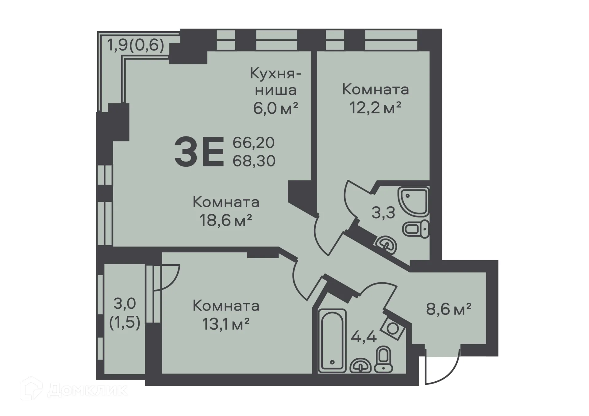 Фото квартиры в ЖК Альфа дом на Ким