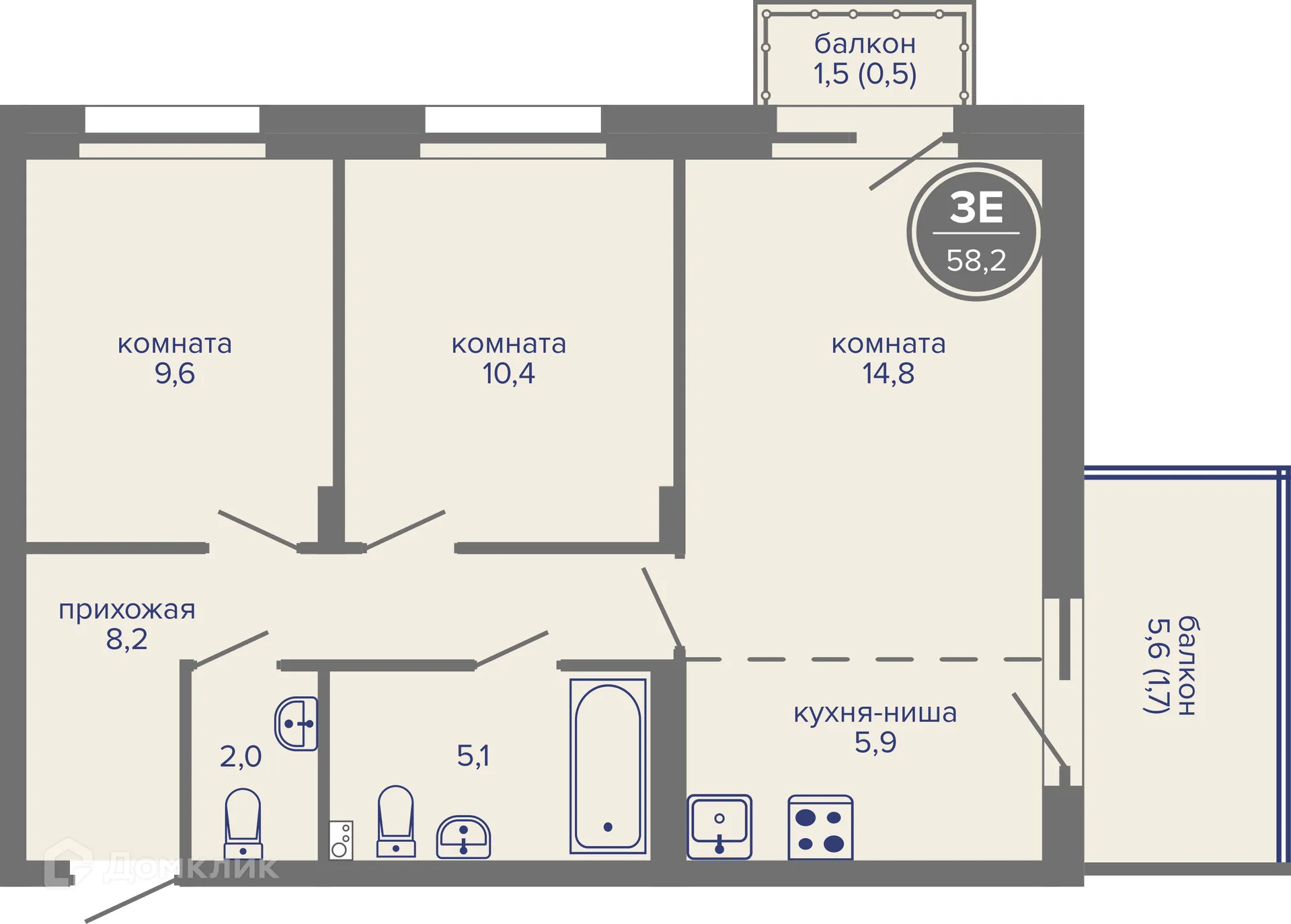 Фото квартиры в ЖК МИР