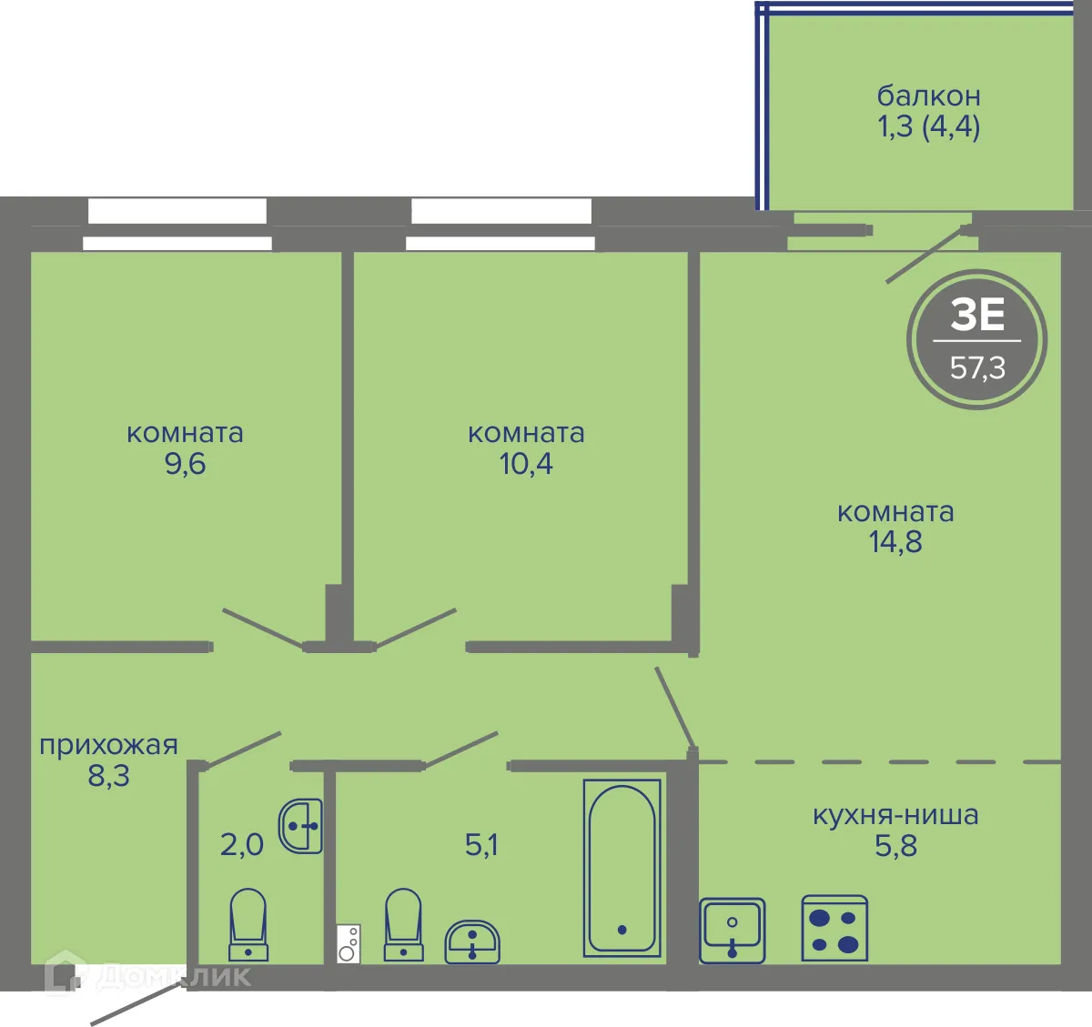 Фото квартиры в ЖК МИР