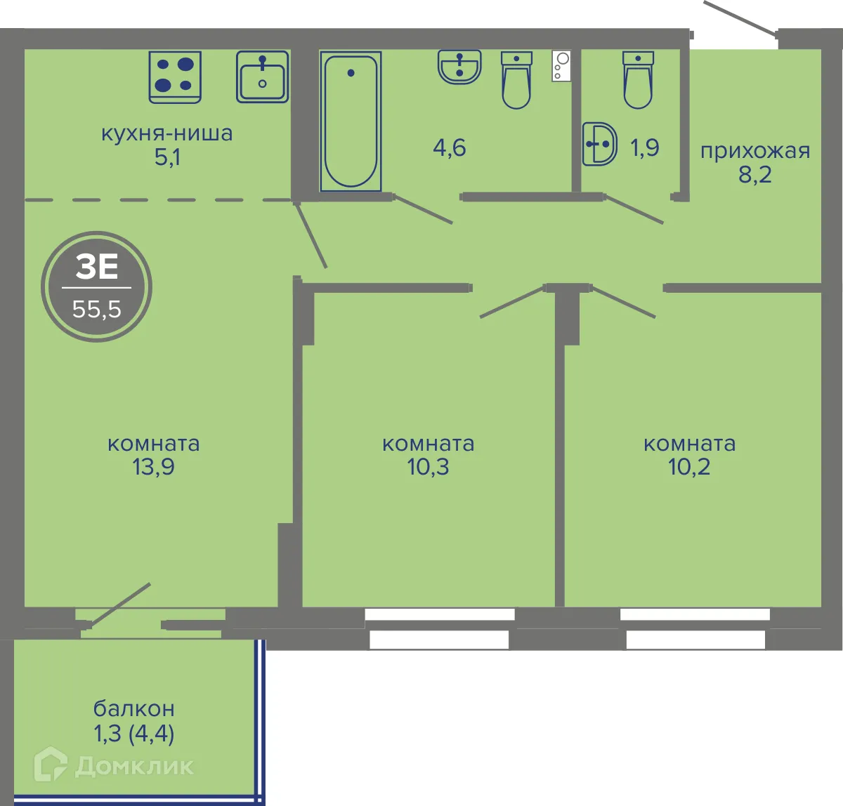 Фото квартиры в ЖК МИР