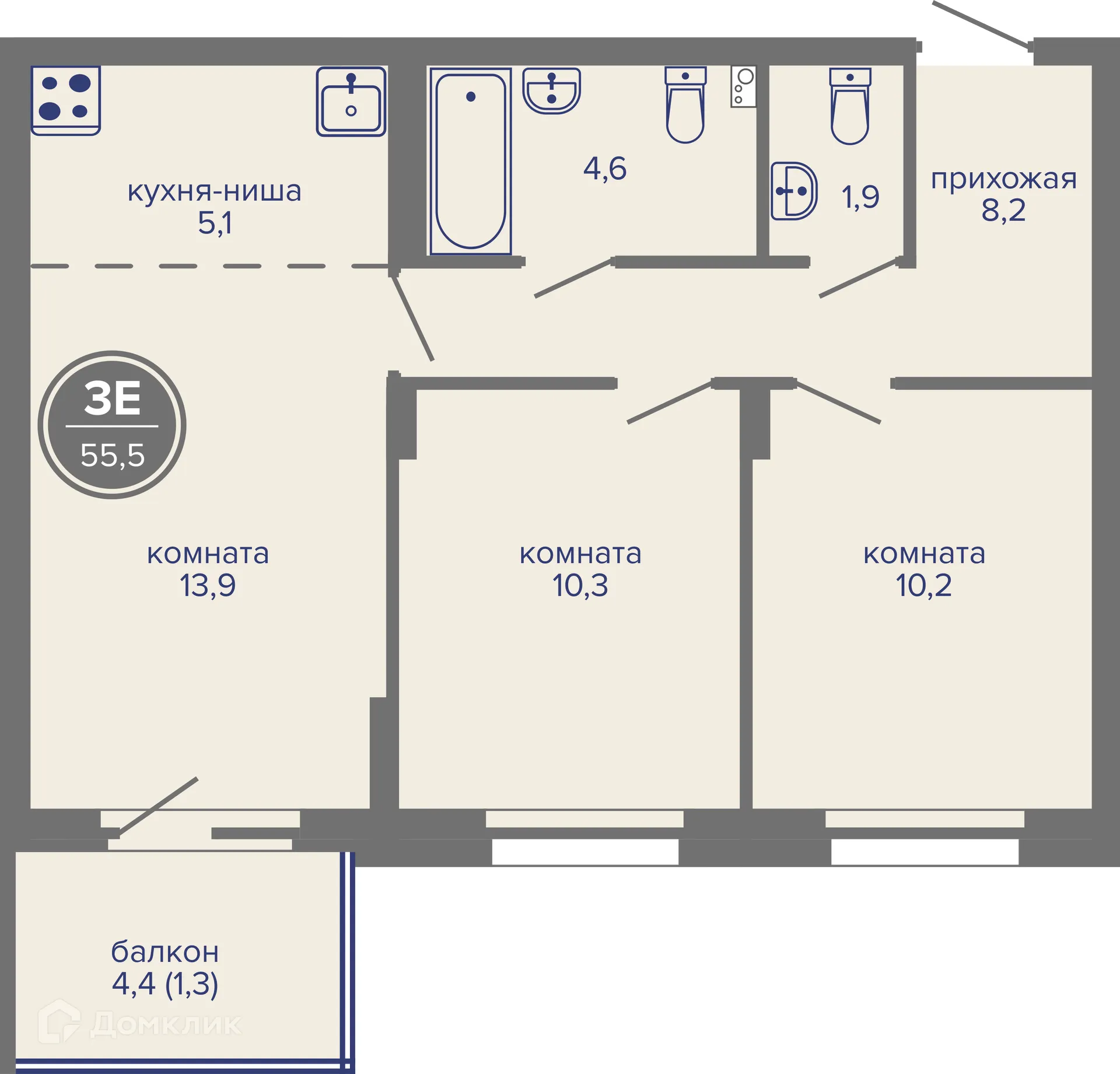 Фото квартиры в ЖК МИР