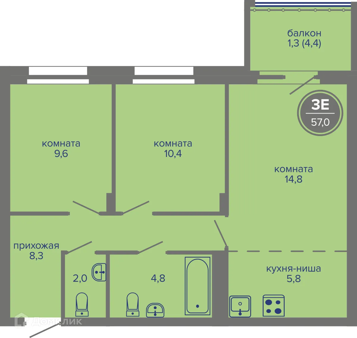 Фото квартиры в ЖК МИР