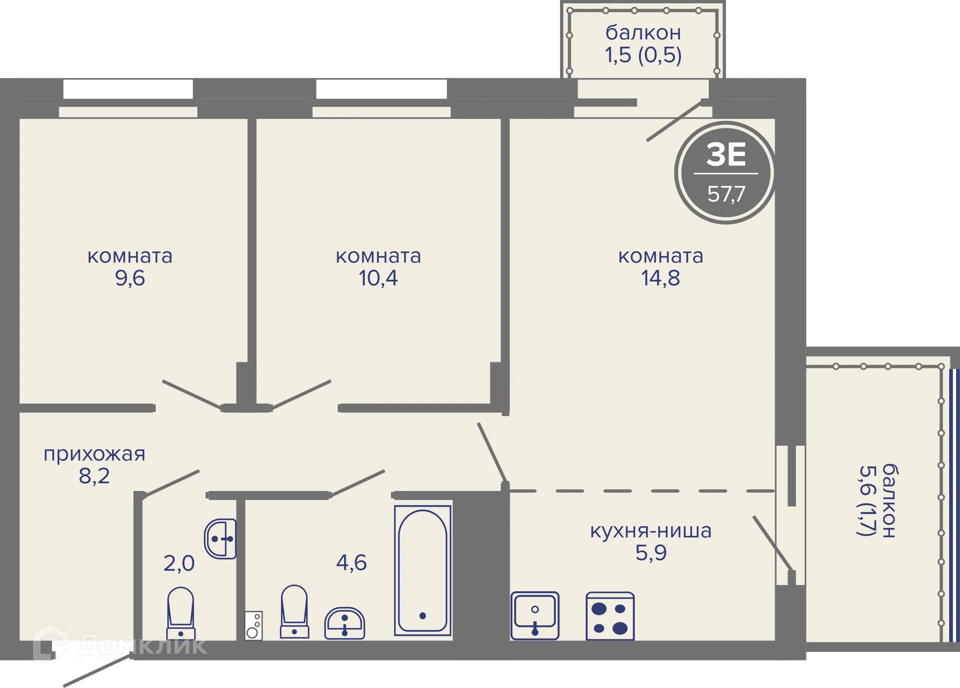 Фото квартиры в ЖК МИР