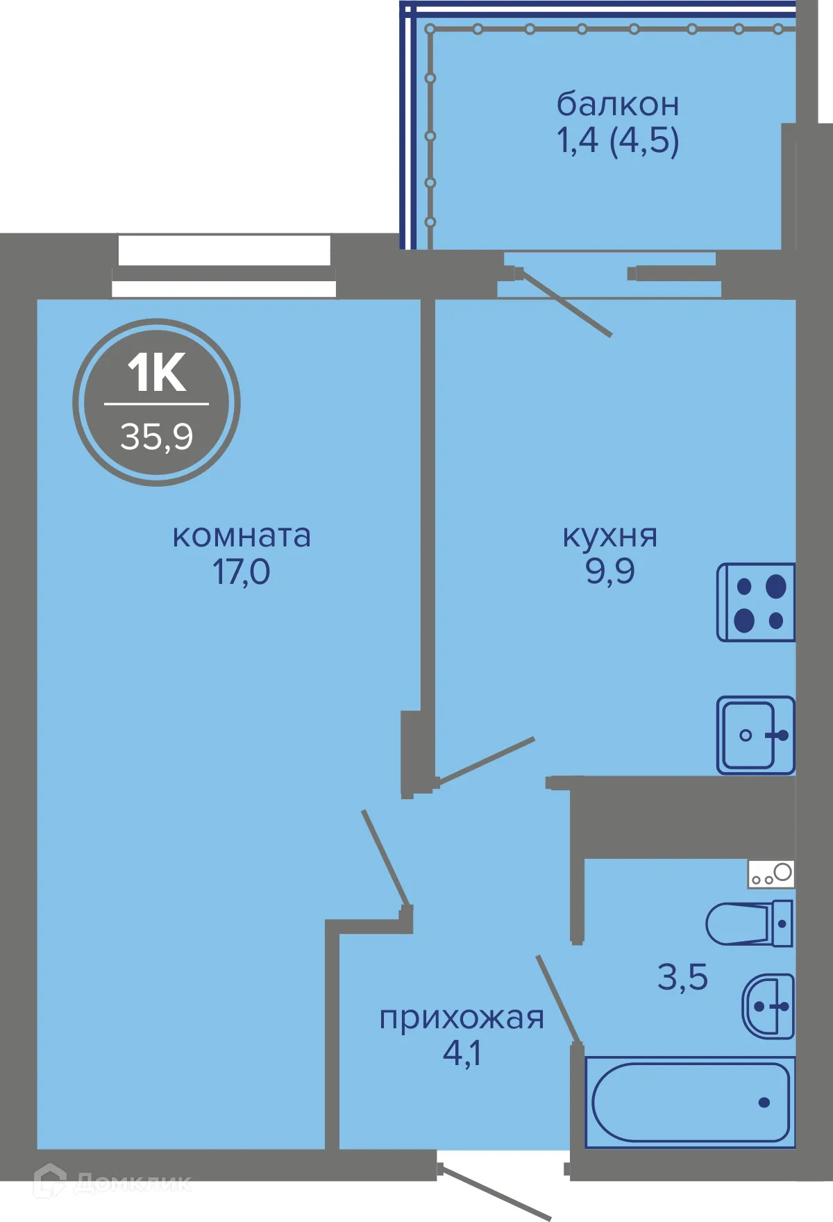 Фото квартиры в ЖК МИР