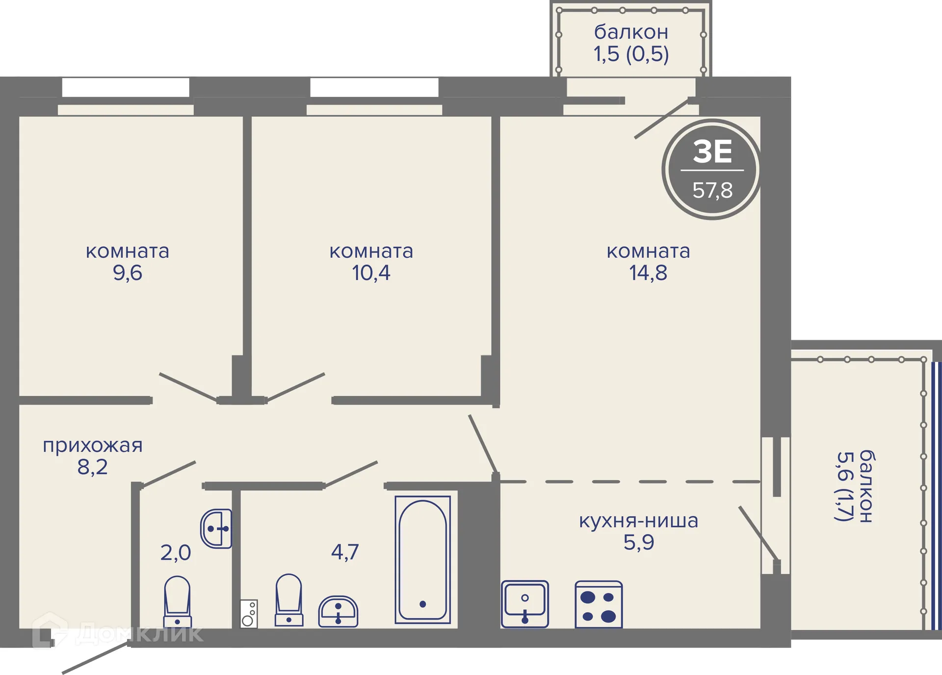 Фото квартиры в ЖК МИР