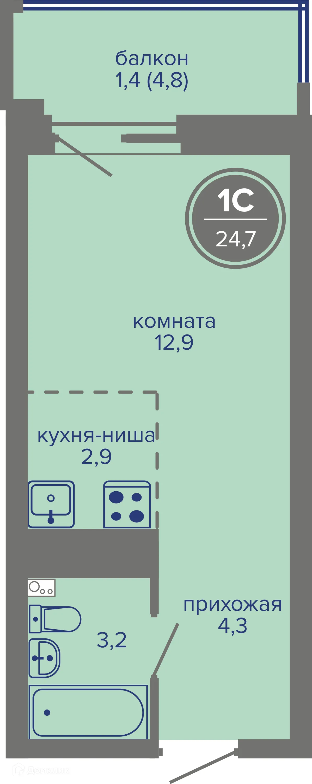 Фото квартиры в ЖК МИР