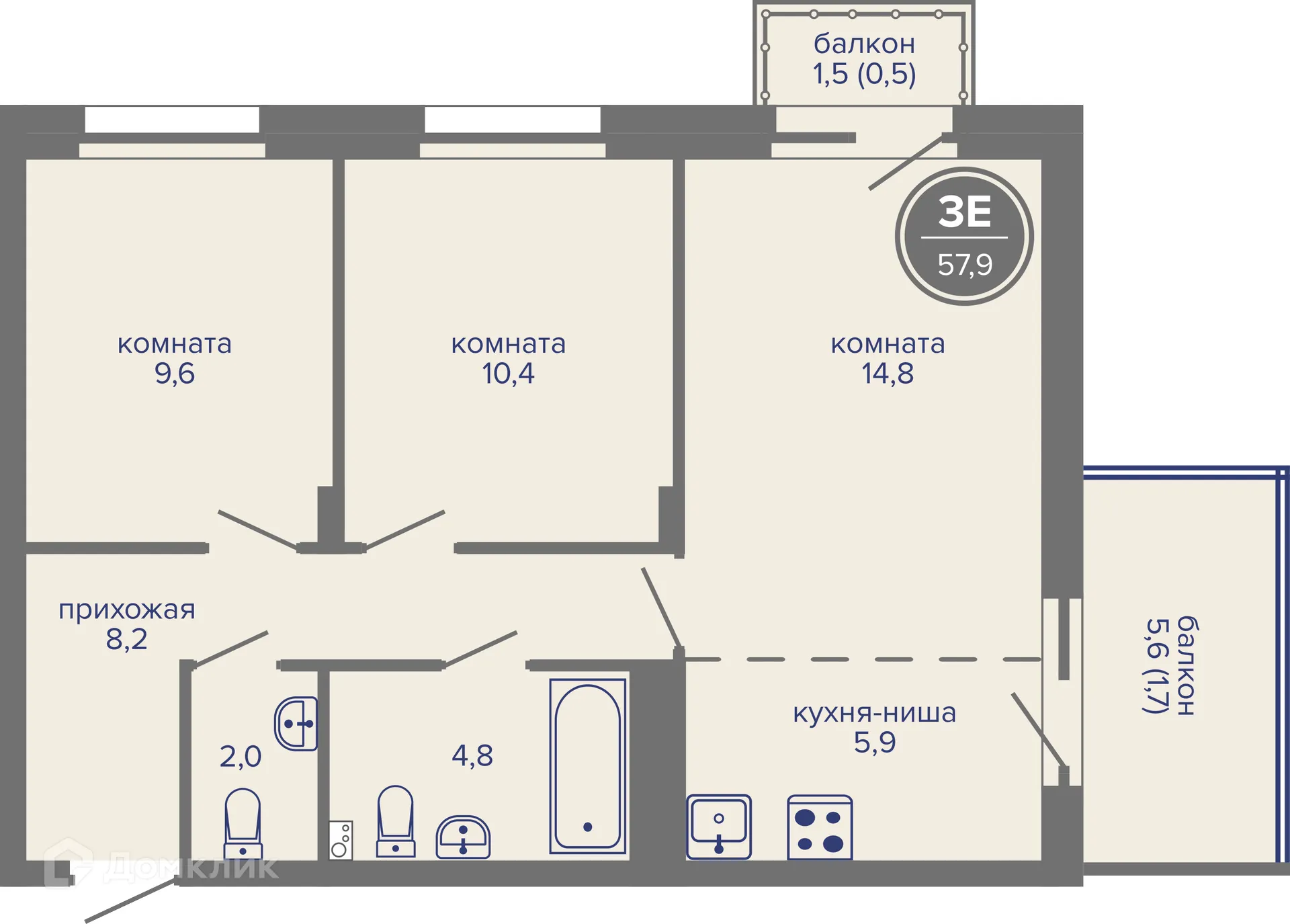 Фото квартиры в ЖК МИР