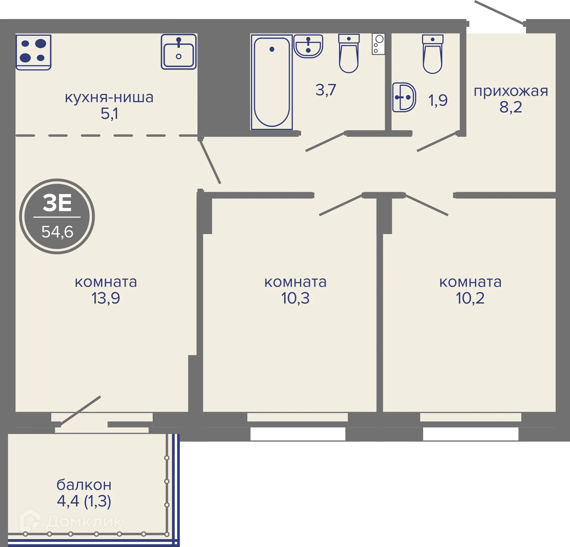 Фото квартиры в ЖК МИР