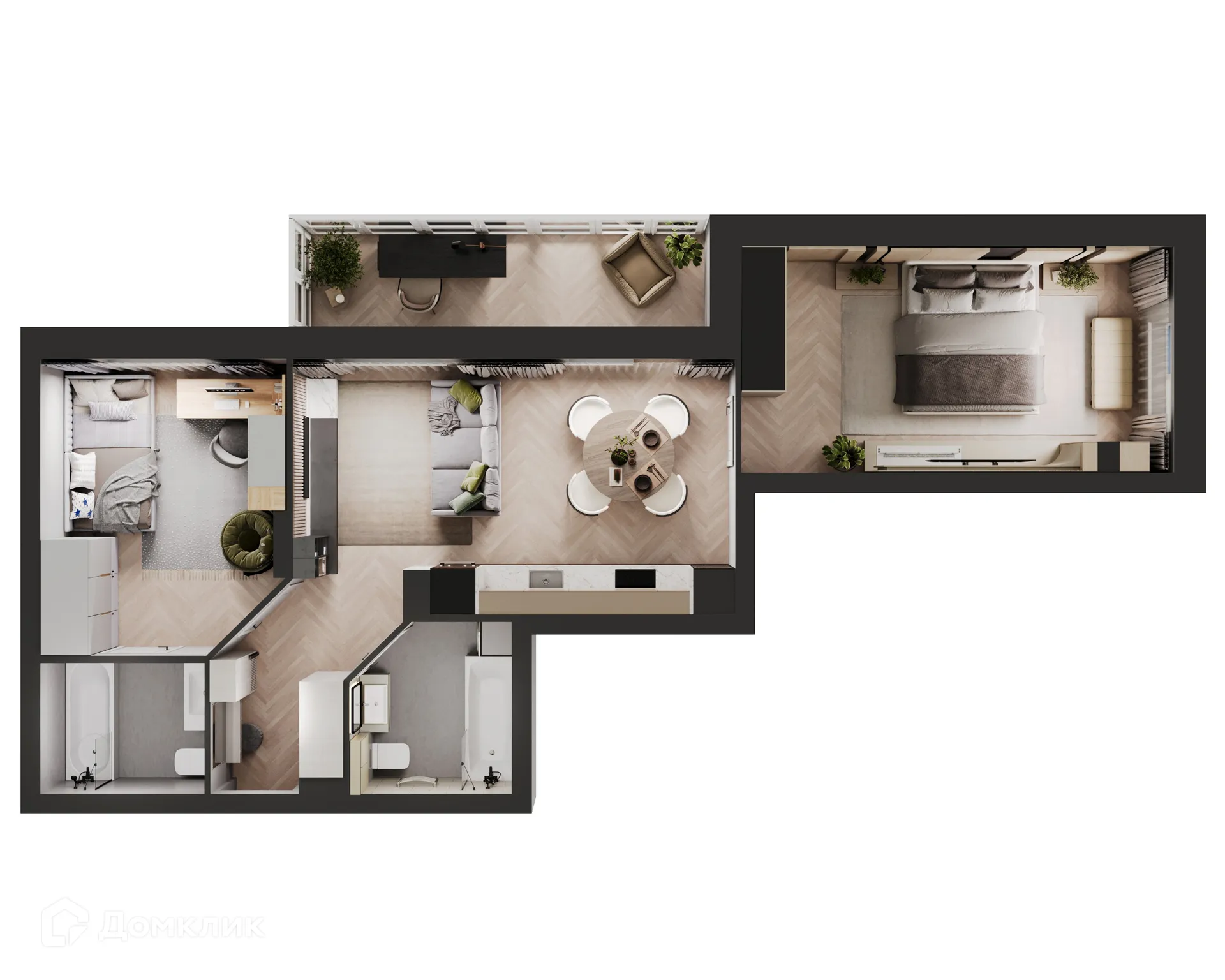 Фото квартиры в ЖК Альфа дом на Ким