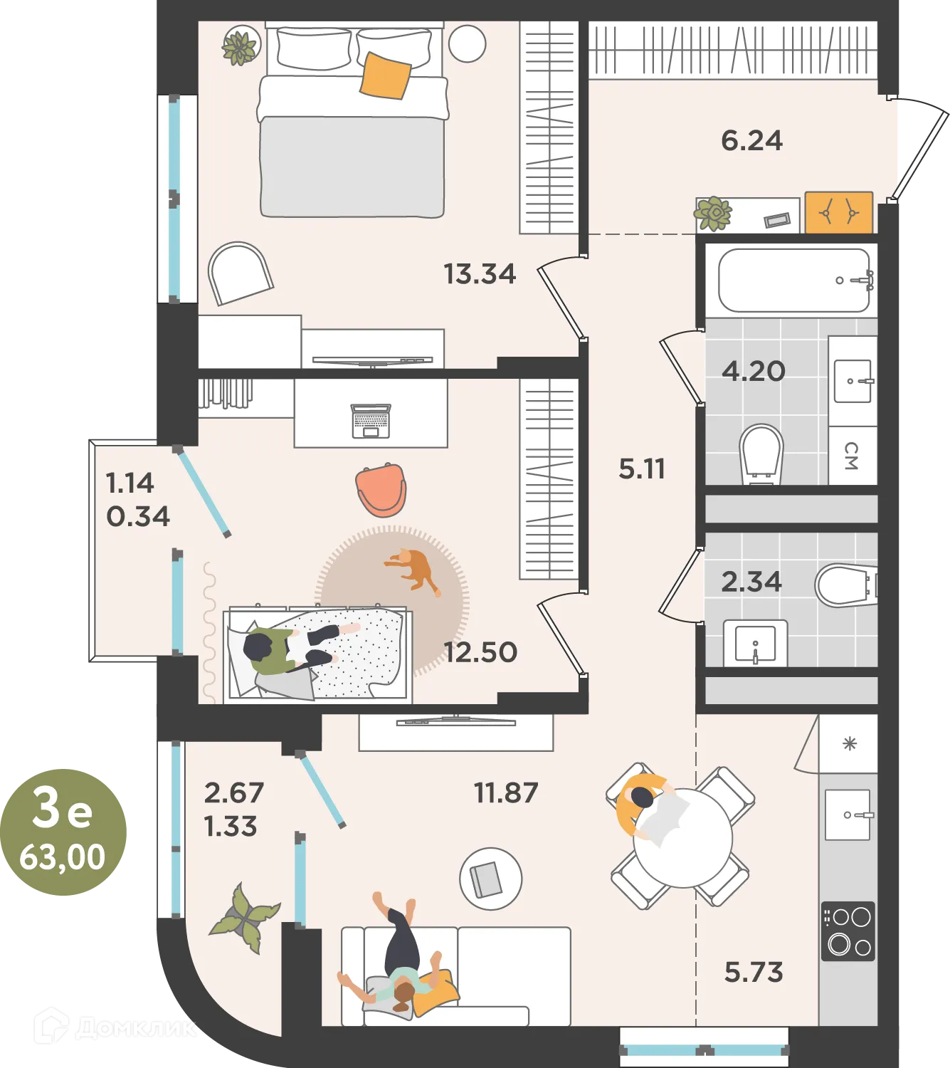 Фото квартиры в ЖК Дом Дружба на Металлистов 18