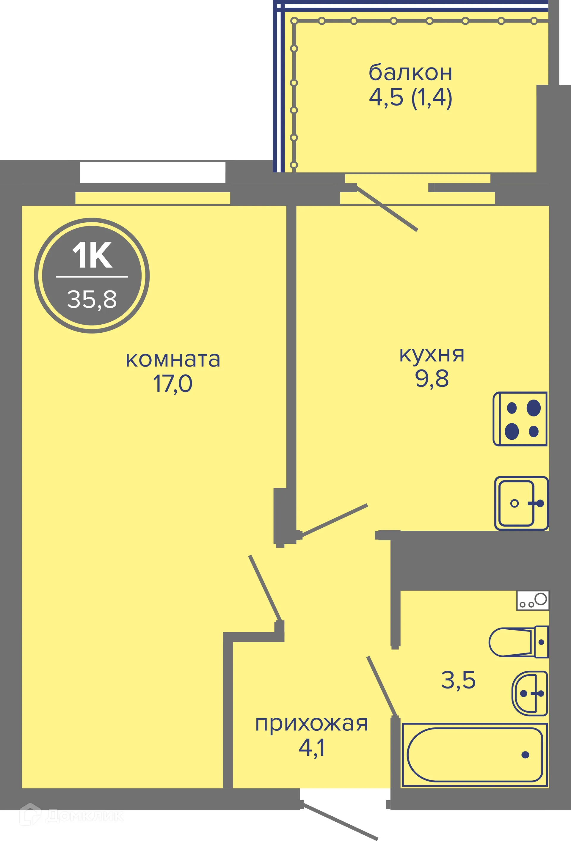 Фото квартиры в ЖК МИР