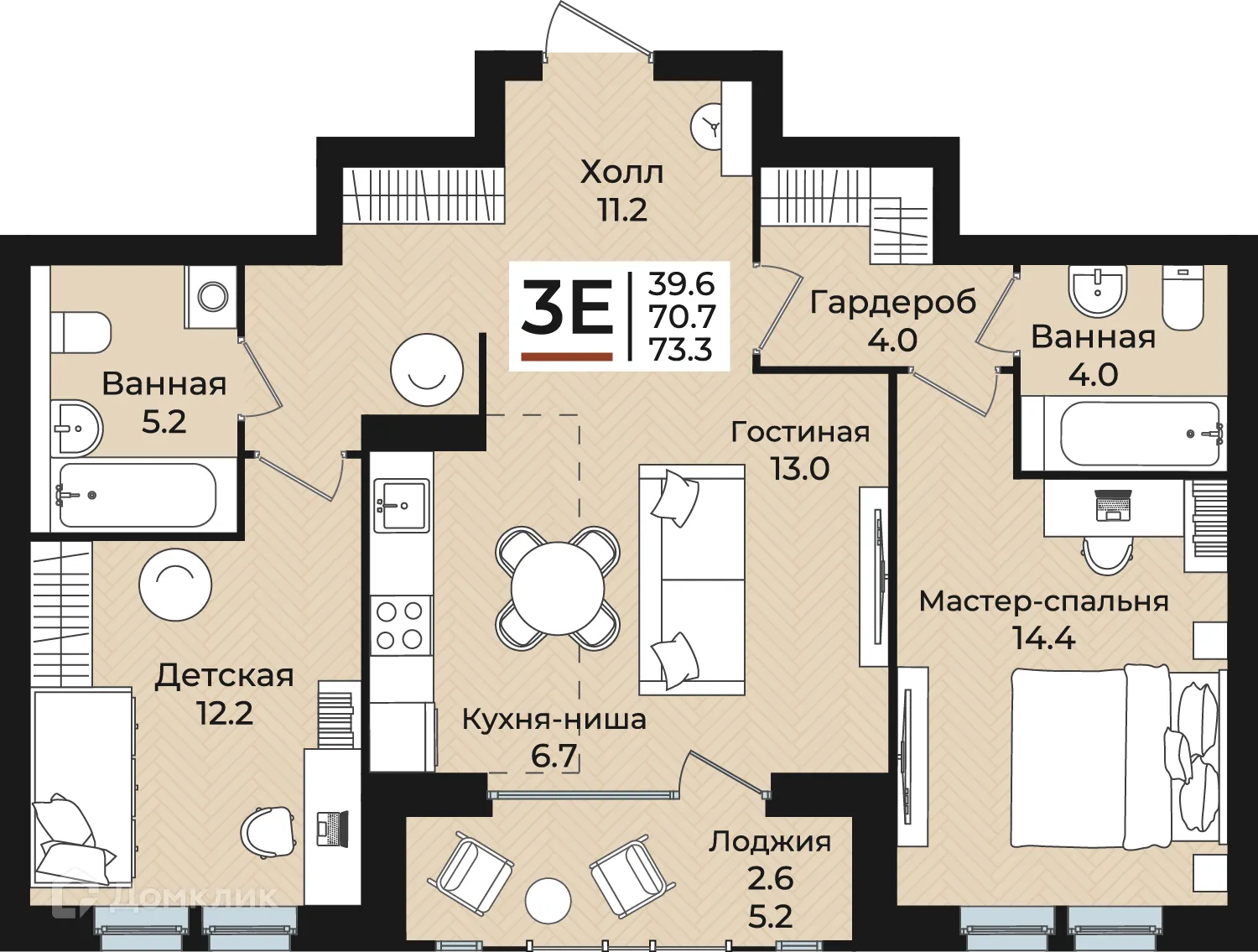 Фото квартиры в ЖК НАСЛЕДИЕ