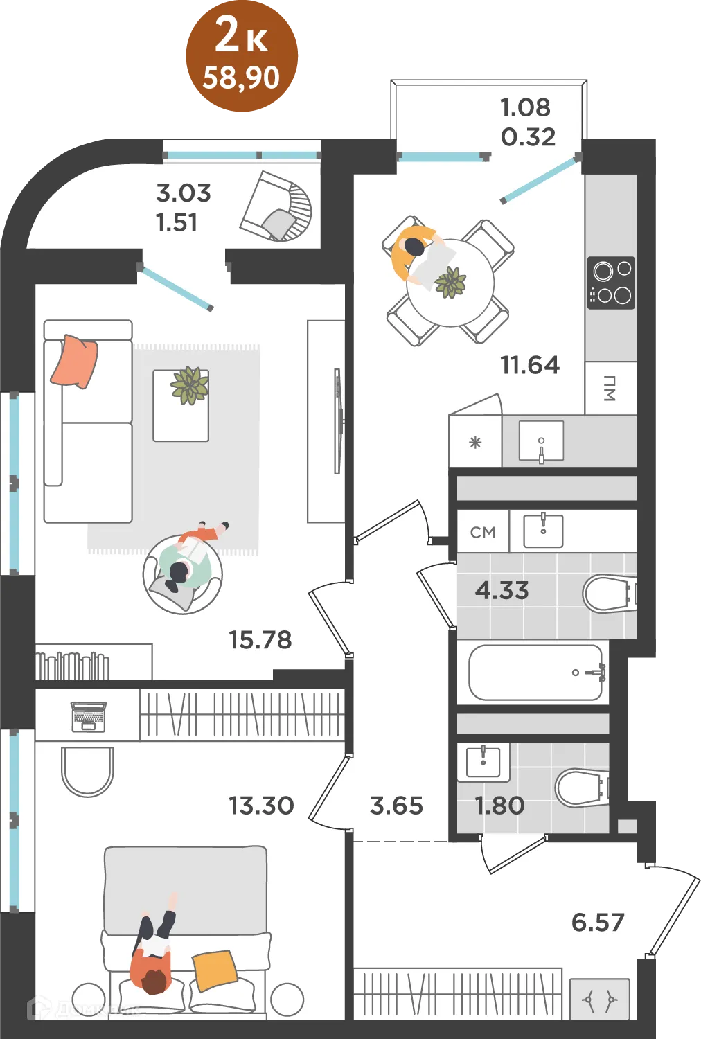 Фото квартиры в ЖК Дом Дружба на Металлистов 18