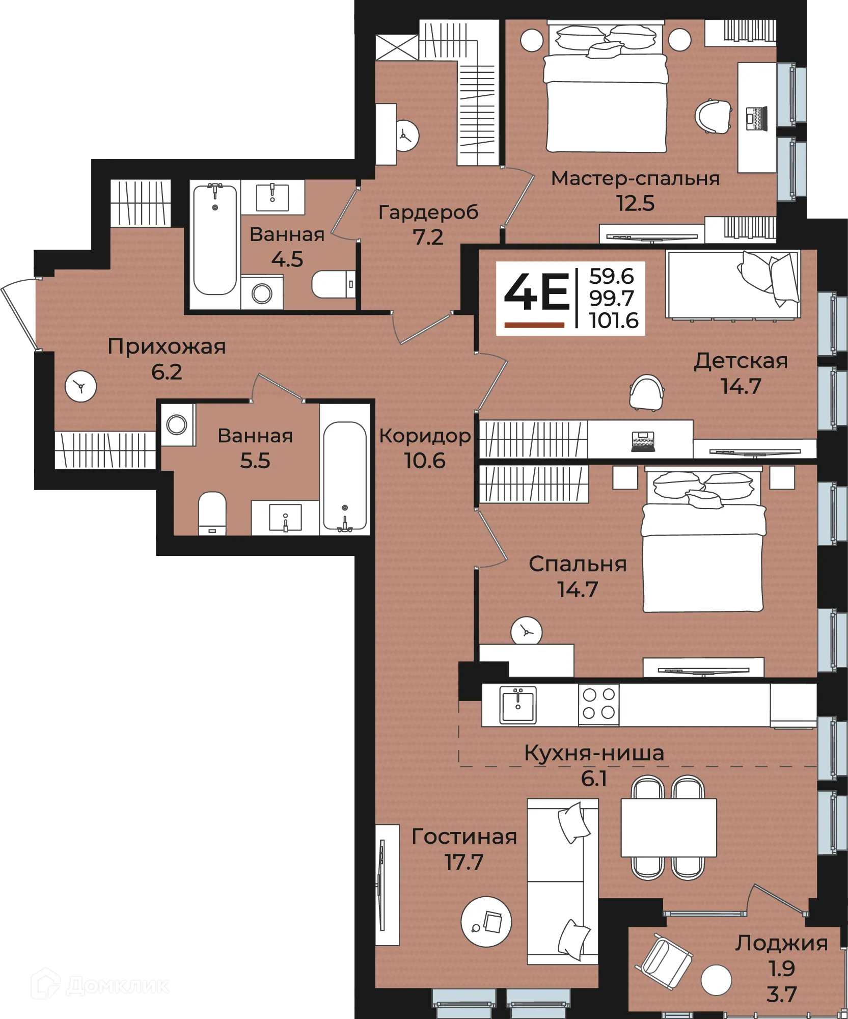 Фото квартиры в ЖК НАСЛЕДИЕ