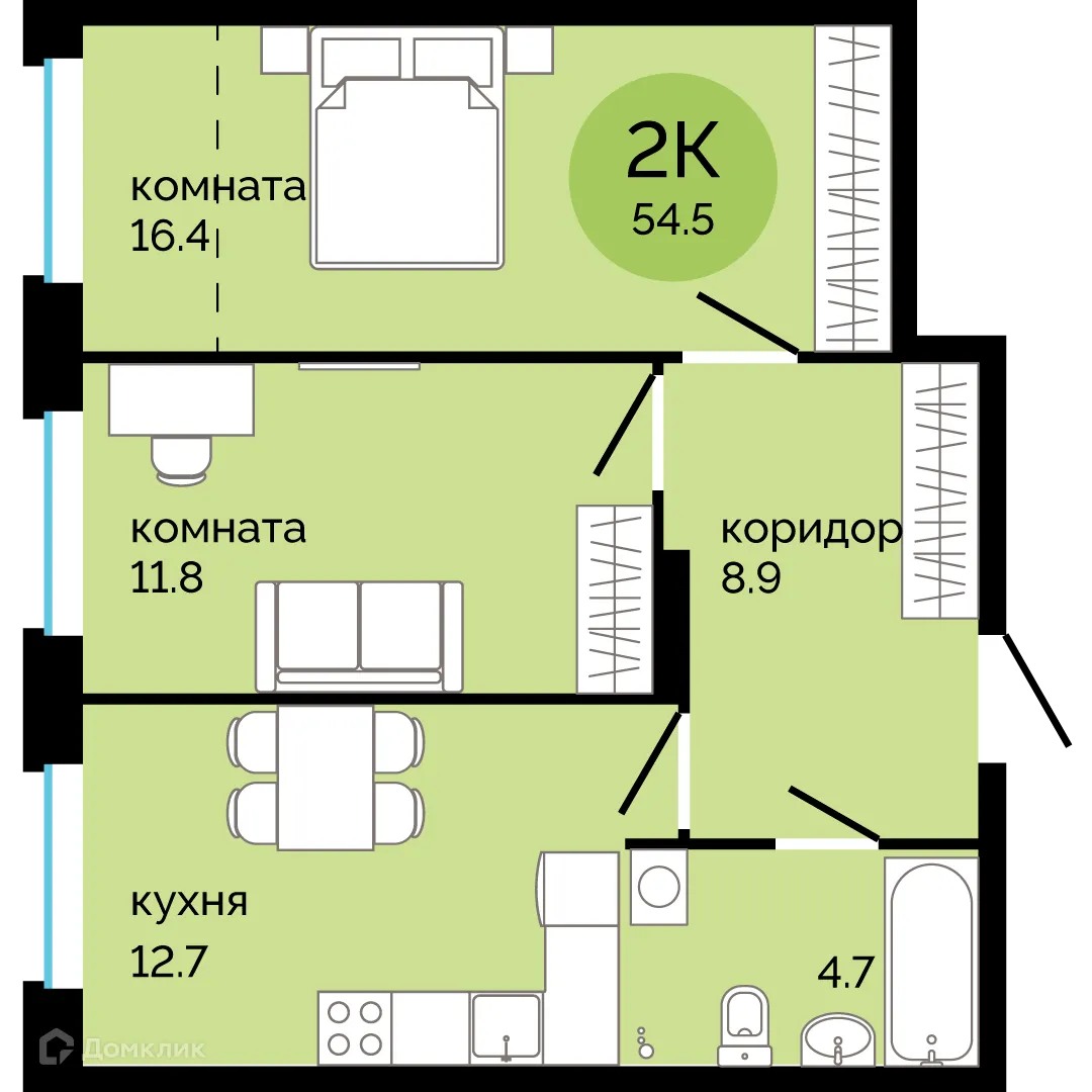 Фото квартиры в ЖК Красное яблоко