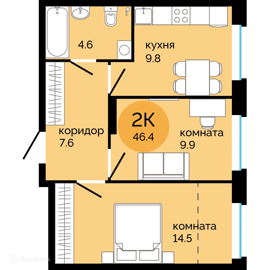 Фото квартиры в ЖК Красное яблоко