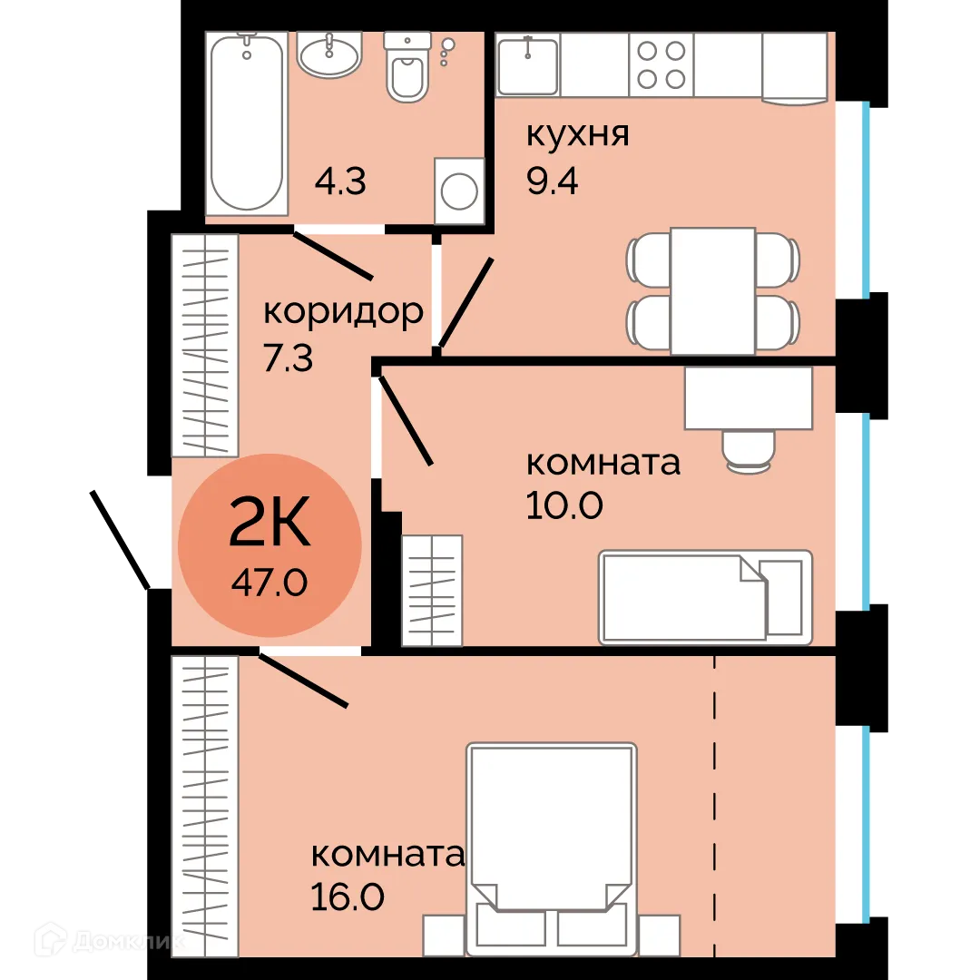 Фото квартиры в ЖК Красное яблоко