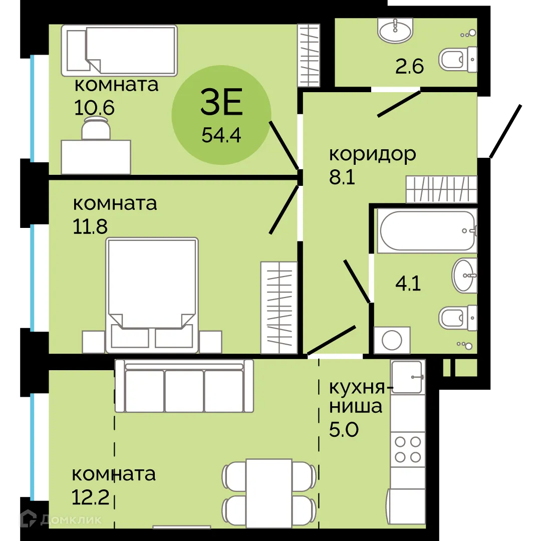 Фото квартиры в ЖК Красное яблоко