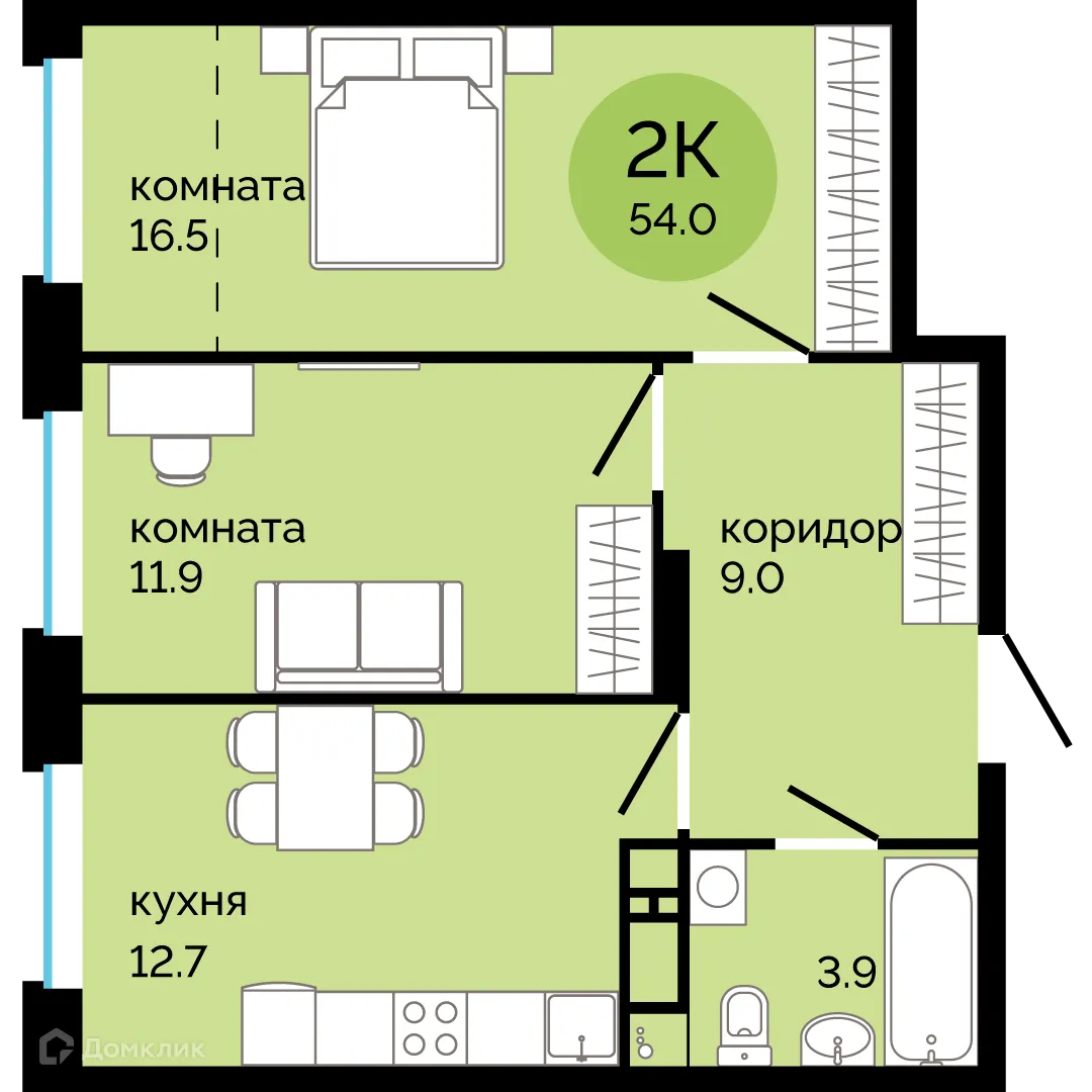 Фото квартиры в ЖК Красное яблоко