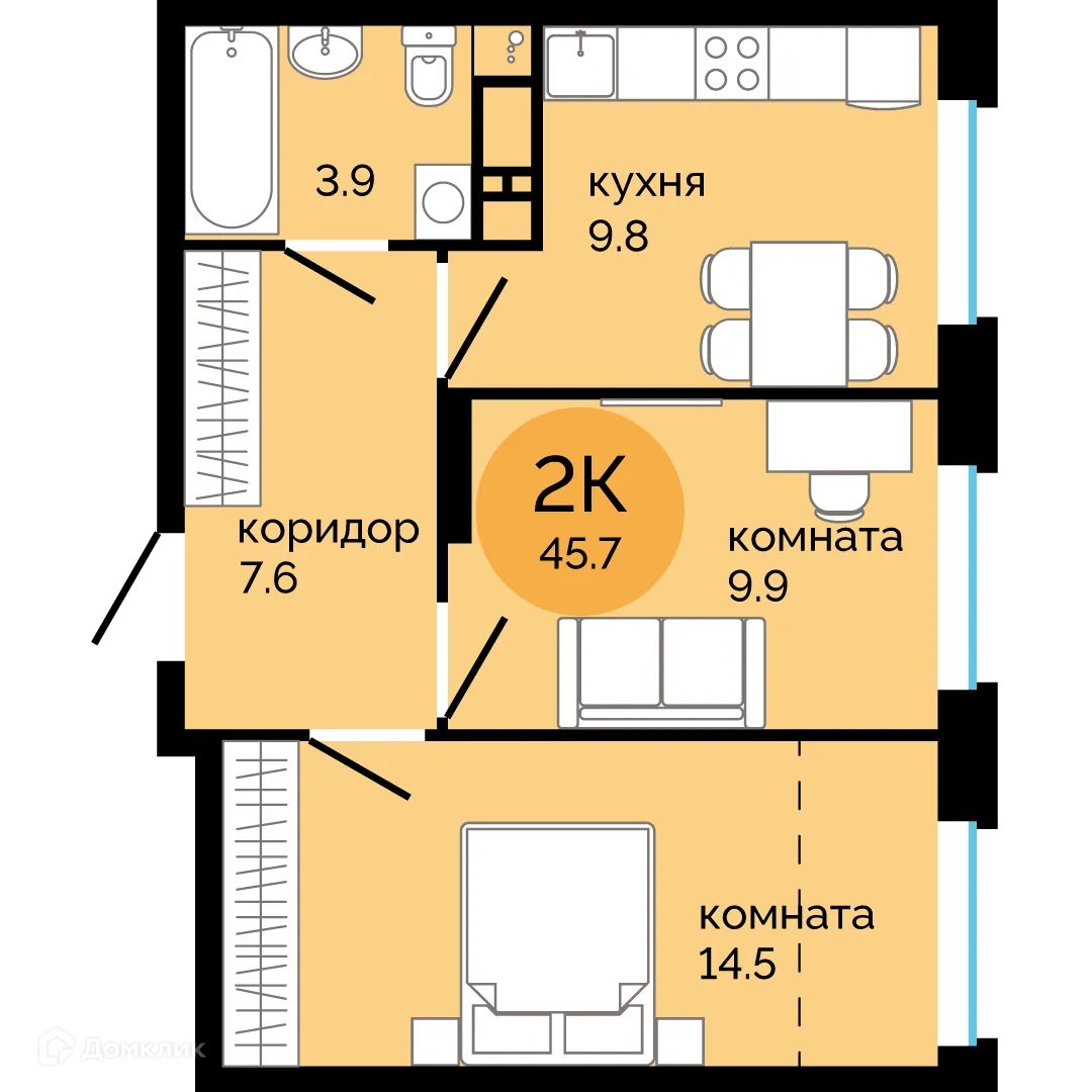 Фото квартиры в ЖК Красное яблоко