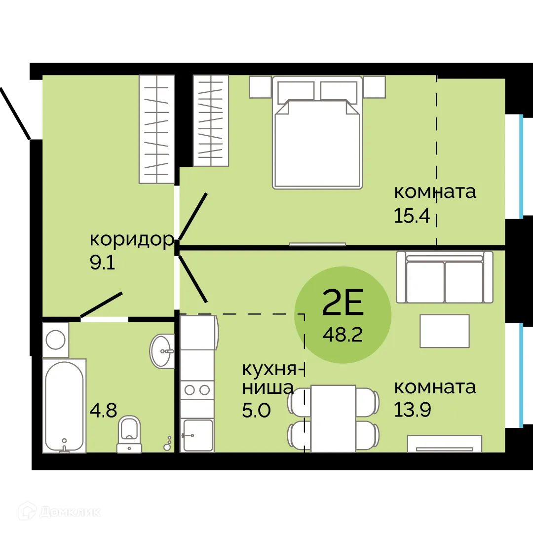 Фото квартиры в ЖК Красное яблоко