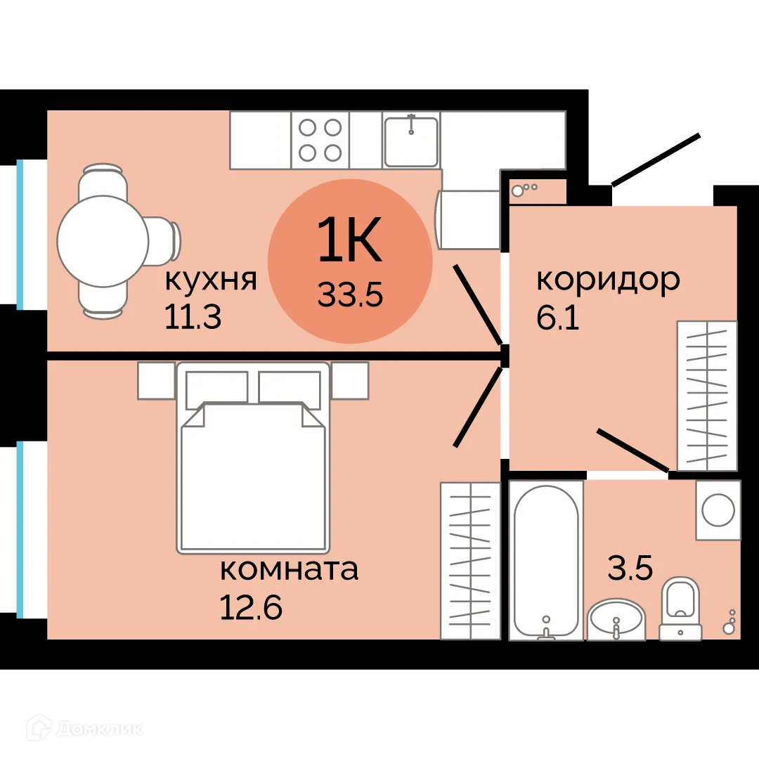 Фото квартиры в ЖК Красное яблоко