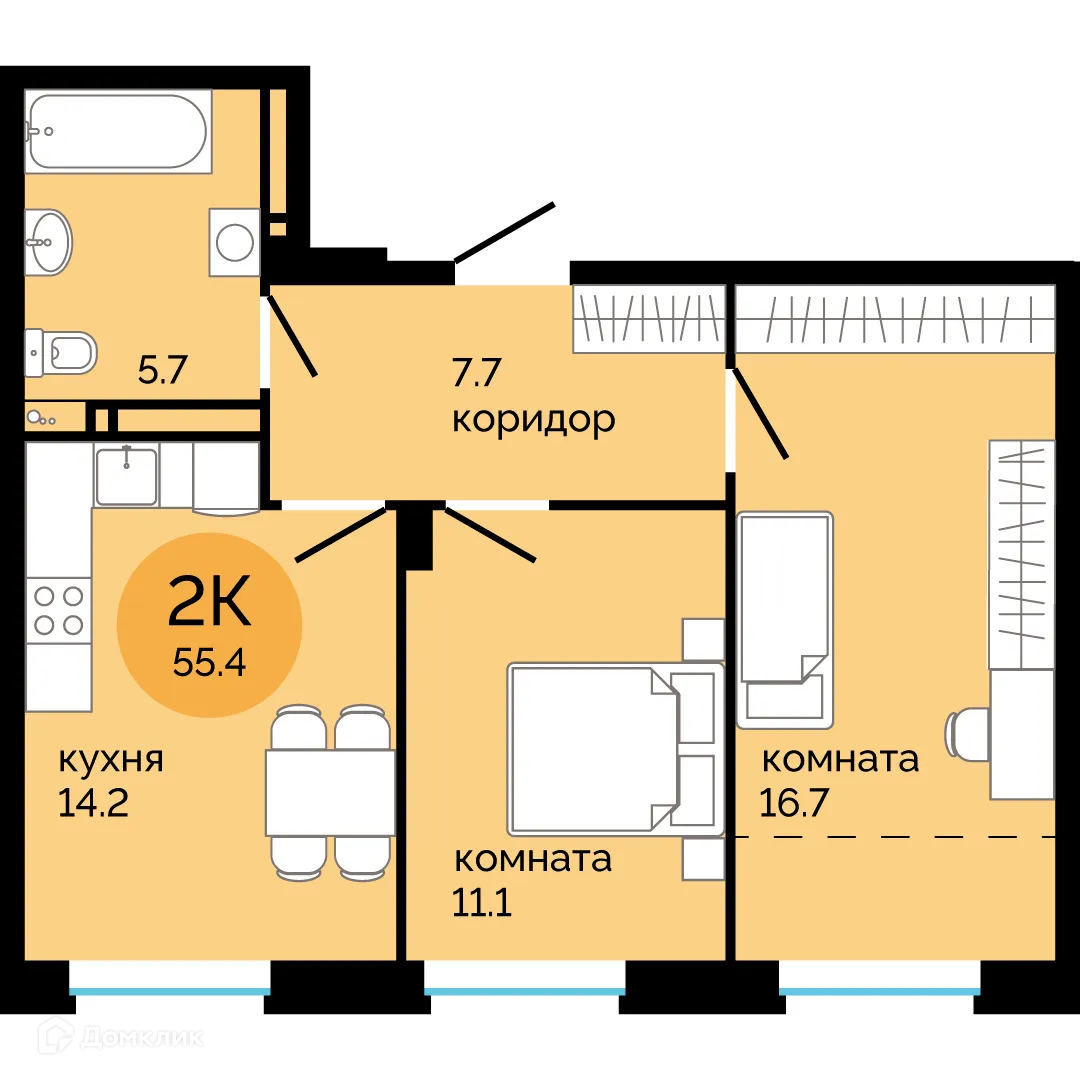 Фото квартиры в ЖК Красное яблоко