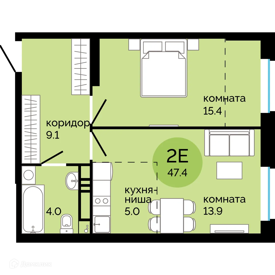 Фото квартиры в ЖК Красное яблоко