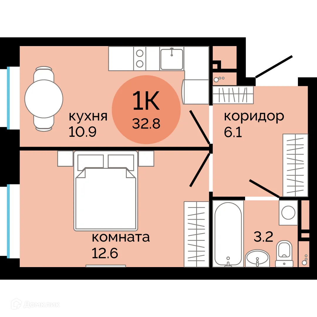 Фото квартиры в ЖК Красное яблоко