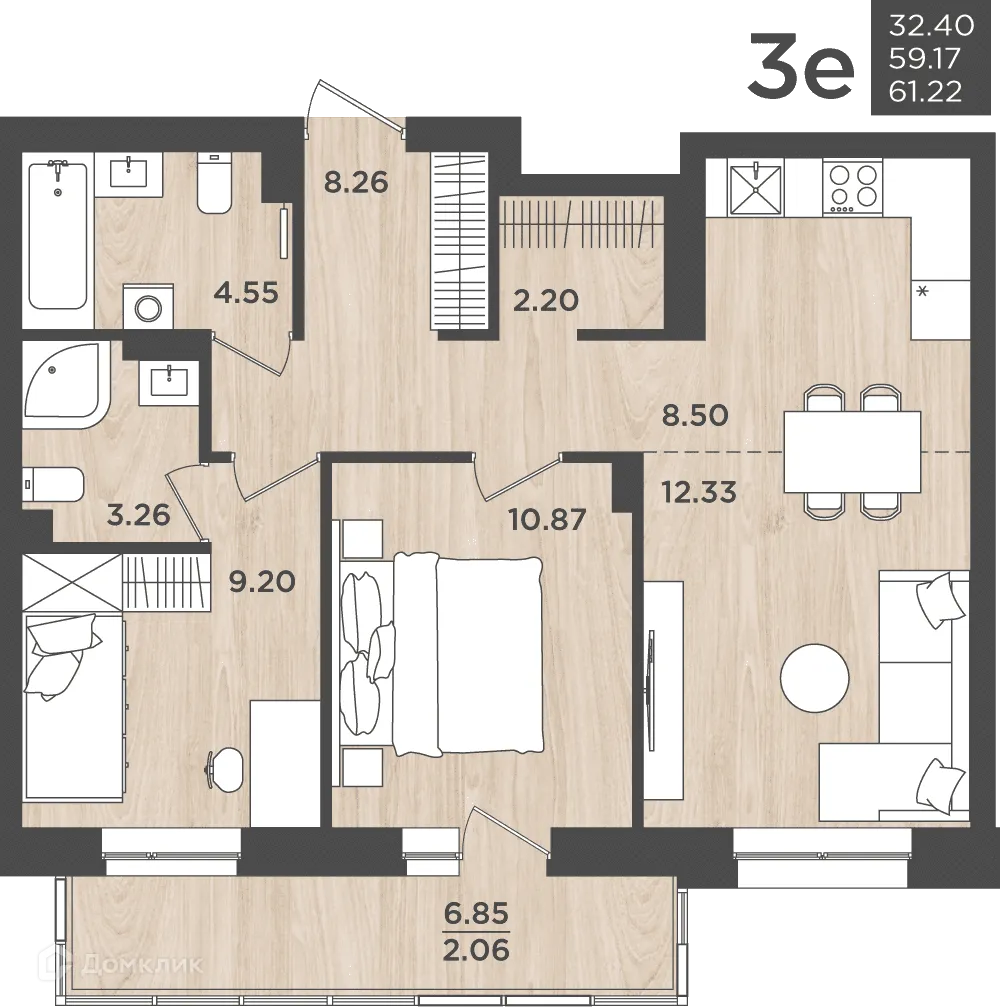 Фото квартиры в ЖК ВОСХОД