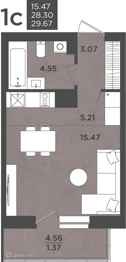Фото квартиры в ЖК ВОСХОД