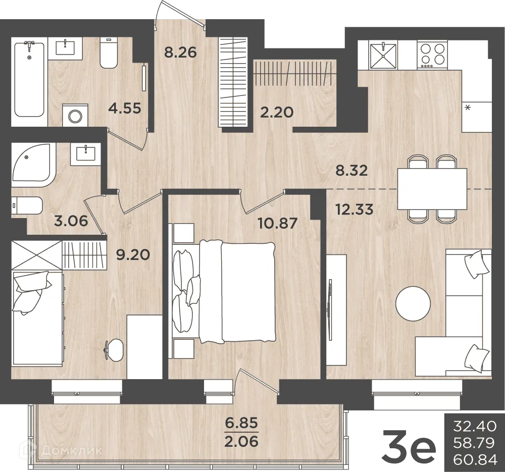 Фото квартиры в ЖК ВОСХОД