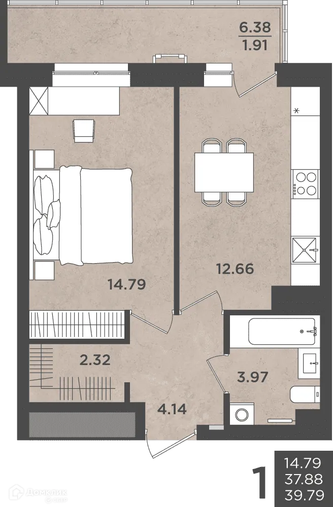 Фото квартиры в ЖК ВОСХОД