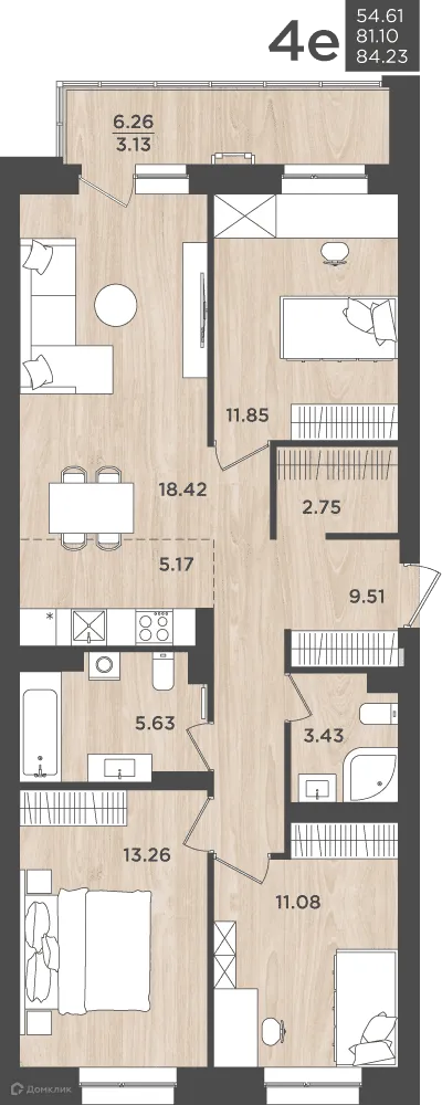Фото квартиры в ЖК ВОСХОД