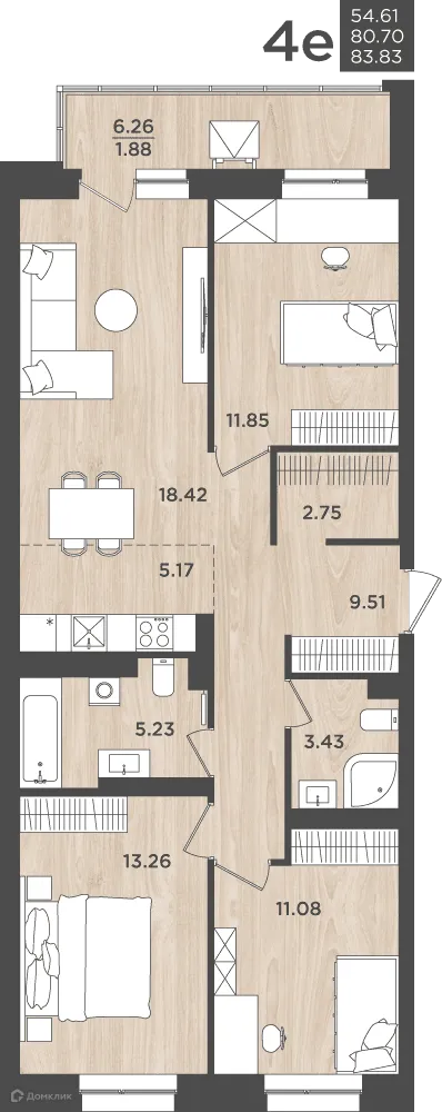 Фото квартиры в ЖК ВОСХОД