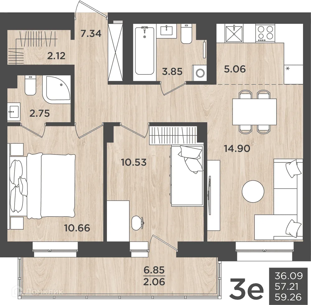 Фото квартиры в ЖК ВОСХОД
