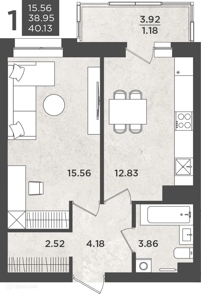 Фото квартиры в ЖК ВОСХОД