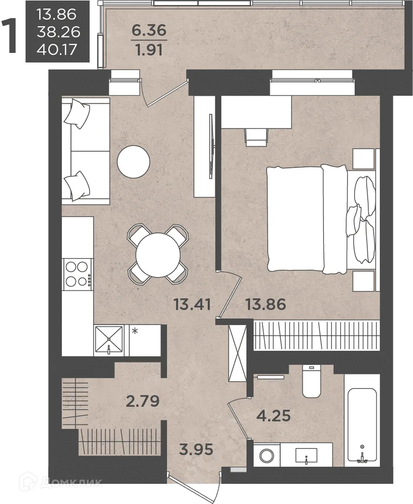 Фото квартиры в ЖК ВОСХОД
