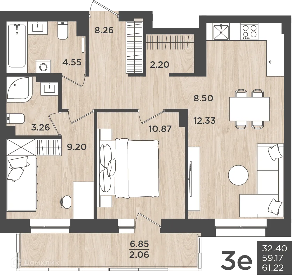 Фото квартиры в ЖК ВОСХОД