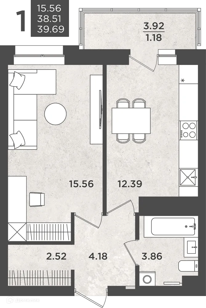 Фото квартиры в ЖК ВОСХОД