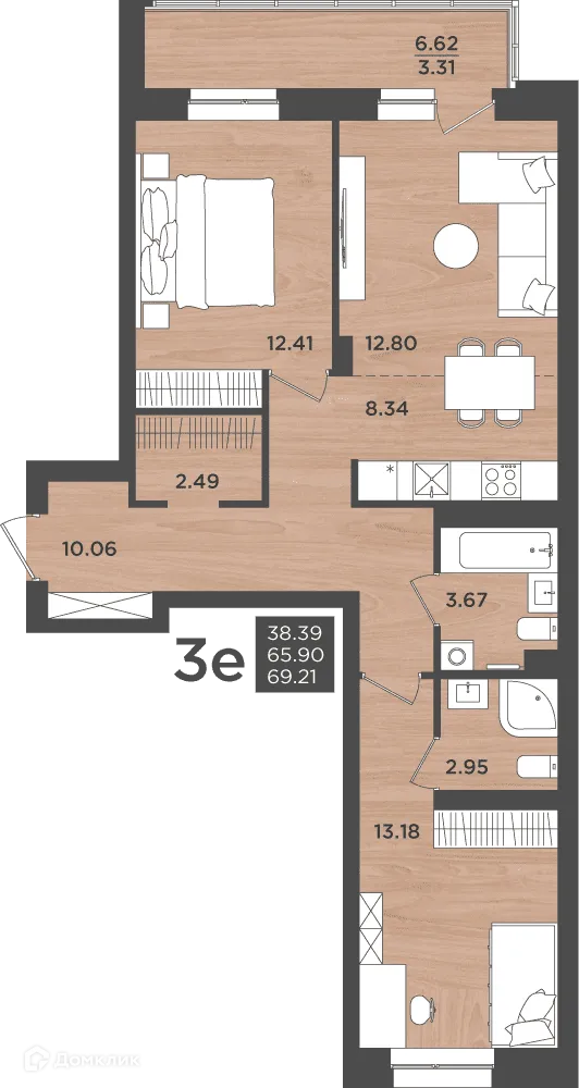 Фото квартиры в ЖК ВОСХОД